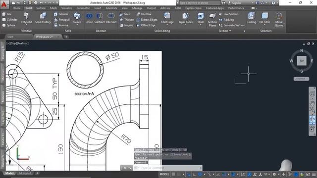 AutoCAD Example - Curve Pipe смотреть онлайн