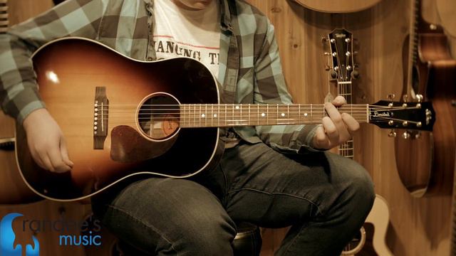 Gibson J-45 Koa Limited Edition Custom Shop Acoustic Electric Guitar смотреть онлайн