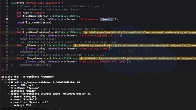 NSPredicate for Swift смотреть онлайн