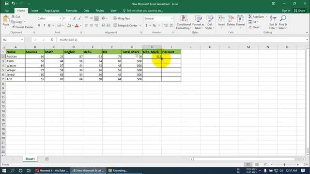 How To Apply Percentage Formula in Microsoft Excel 2022 | How To Find sum & percentage in Excel смотреть онлайн