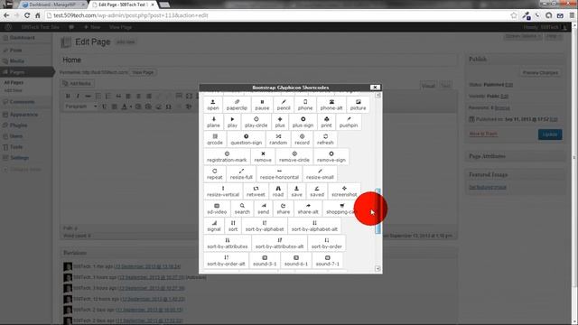 Bootstrap Glyphicons in Visual Editor WordPress Plugin Demo смотреть онлайн