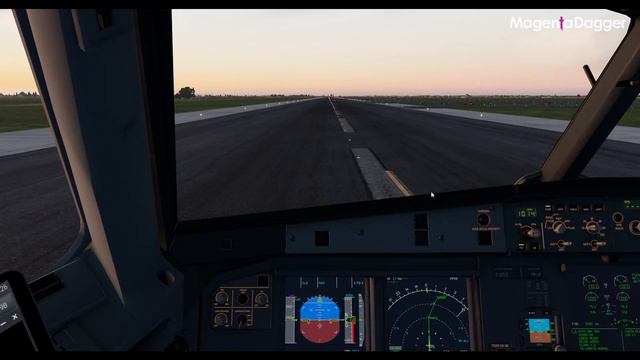 Magenta Dagger Live! Летим AMS - MUN A319.VatSim