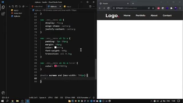 Qanday qilib Html Css va Js da Header yaniy Navbar qilsa buladi || Как сделать Navbar | Header смотреть онлайн