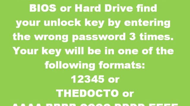 Recovering a Fujitsu-Siemens BIOS / HDD Password смотреть онлайн