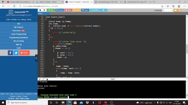 DOUBLE LINKED LIST смотреть онлайн