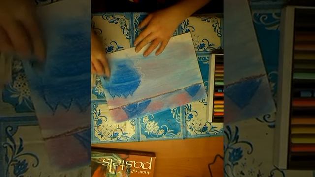Рисуем постелью вечерний пейзаж часть 2☆ смотреть онлайн