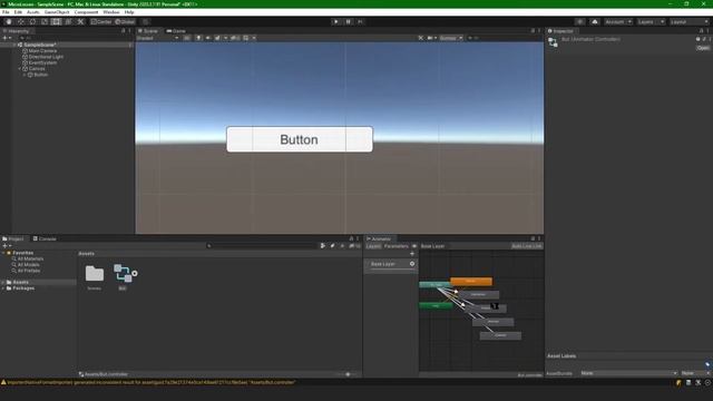 как сделать анимацию кнопки в юнити [UI, Button, Animation] смотреть онлайн