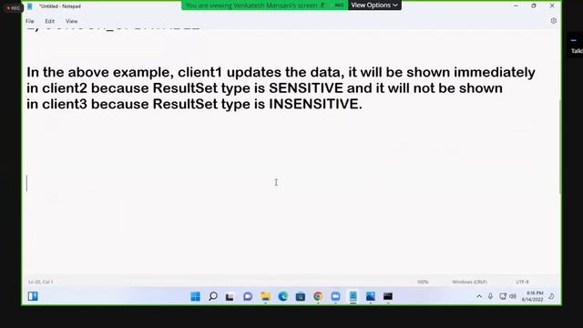 16 Result Set Type Concurrency Type смотреть онлайн