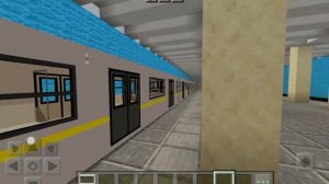 парад поездов метро на Каховской линии метро Москвы в Майнкрафте