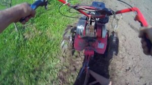 Мотоблок на зимних грунтозацепах