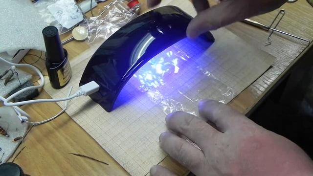 LED лампа для досушки мушек из УФ лака. смотреть онлайн