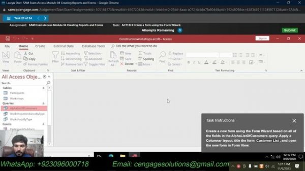 Access Module 4 SAM Exam | SAM Exam Access Module 04 Creating Reports and Forms | Complete Solution