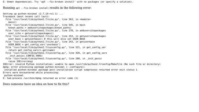 Ubuntu: Python broken after update to 18.04 смотреть онлайн