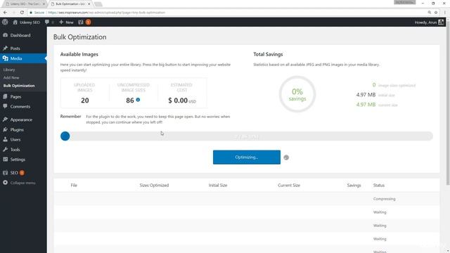 Pagespeed Complete SEO Guide: 5. Compress Images on your WordPress website смотреть онлайн