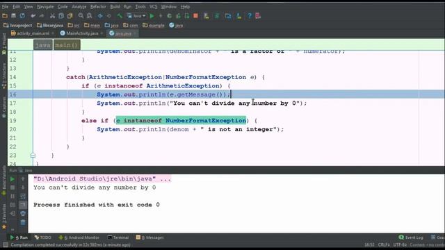 Java For Android #14: Indepth look into exception handling смотреть онлайн