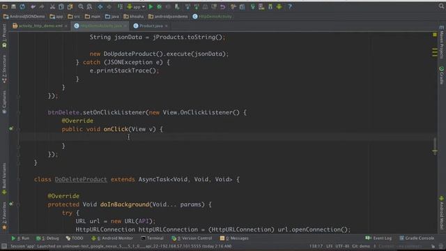 Android JSON WebAPI Part 11 (Delete data by HTTP DELETE) смотреть онлайн