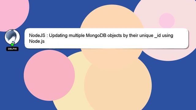 NodeJS : Updating multiple MongoDB objects by their unique _id using Node.js смотреть онлайн