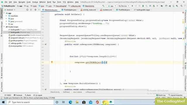 Lecture #4| Fetch JSON data in recycler view using Volley Library смотреть онлайн