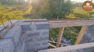 Строим Дом Из Керамзитобетонных Блоков ч.5 | Заливаем Армопояс