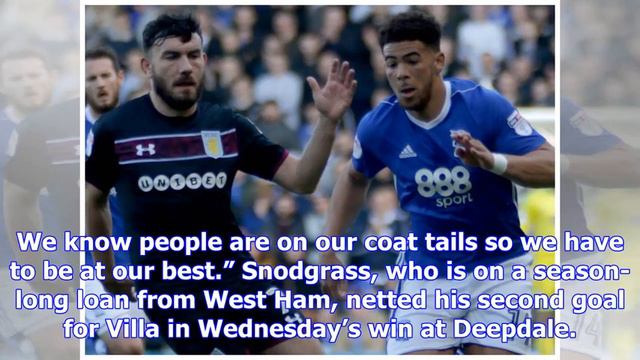 Robert snodgrass calls on aston villa to keep pushing after hailing preston "statement" | sports ne смотреть онлайн