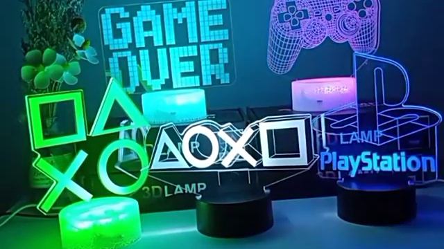 3D ночник, игровая комната, Настройка светильник, игровой консоли значок, playstation, али экспресс смотреть онлайн