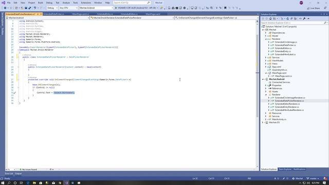 Xamarin.Forms DatePicker with placeholder using Custom Renderer смотреть онлайн