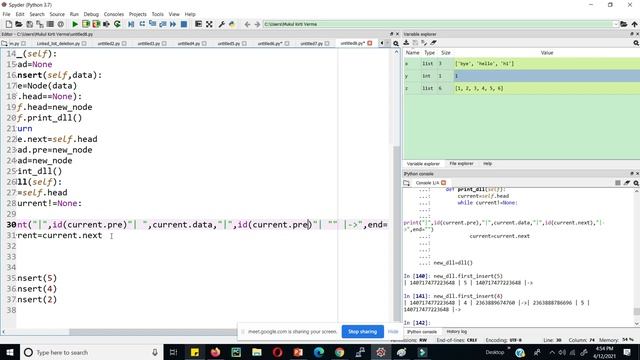 Data Structure With Python Full course | Doubly linked List Node Insertion | in Hindi смотреть онлайн