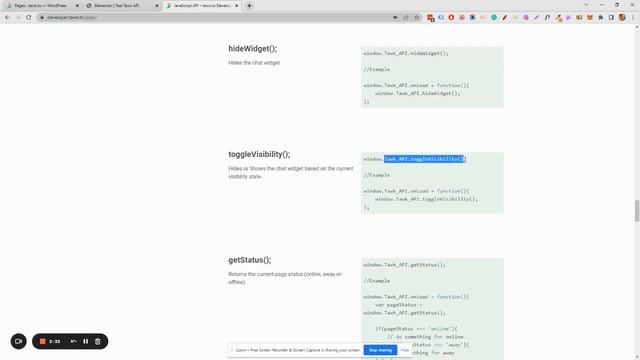Tawk.to Live Chat Widget API on Elementor button using jquery смотреть онлайн