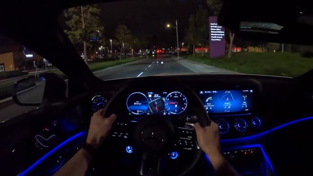 2023 Mercedes-AMG GT 63 S Coupe POV Night Drive (3D Audio)(ASMR)