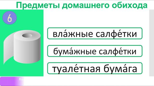 РКИ Предметы домашнего обихода Тест Russian Household items Test смотреть онлайн