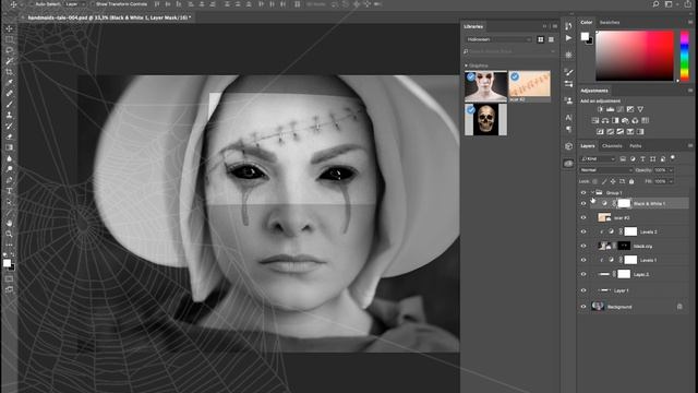 TUTORIAL | Halloween themed image using Photoshop and Lightroom! смотреть онлайн
