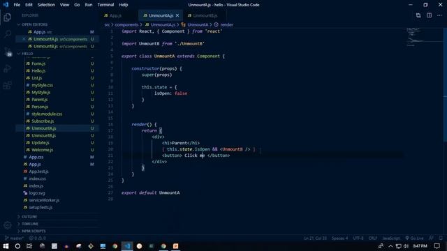 22. Life cycle method || Unmounting phase || React JS || Bangla Tutorial смотреть онлайн