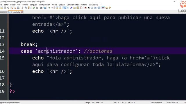 Curso BackEnd U1·20 - Estructura Switch - PHP смотреть онлайн
