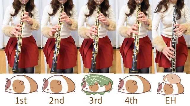 PUI PUI モルカーOP【オーボエ4本とイングリッシュホルンで吹いてみた】ゆか　オーボエ смотреть онлайн