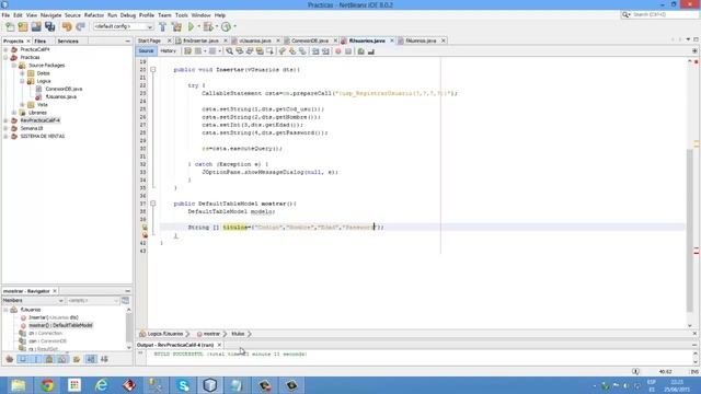 Netbeans con procedimiento almacenados en sqlserver - capas смотреть онлайн