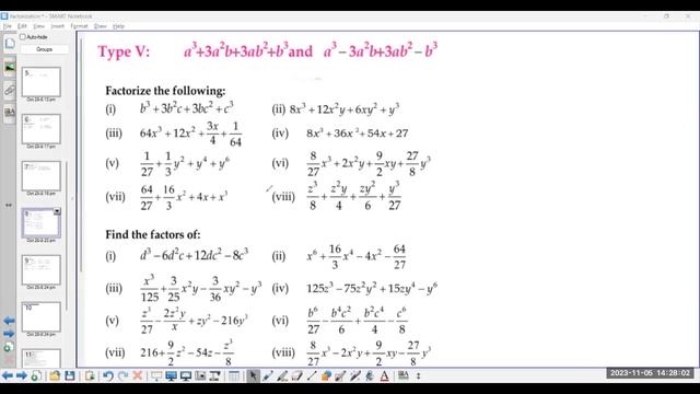 "Binomial Expansion and Factorization: (a^3 + 3a^2b + 3ab^2 + b^3) and (a^3 - 3a^2b + 3ab^2 - b^3)" смотреть онлайн
