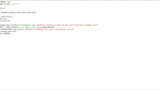 Pygame tutorial-6-Put text on screen смотреть онлайн