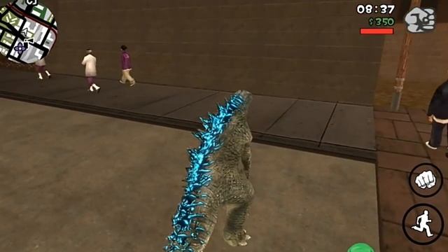 GTA San Andreas Android: Godzilla Mod (With Powers) смотреть онлайн