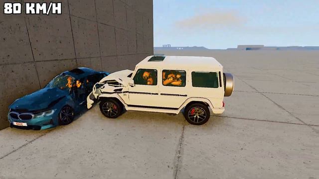 BMW m340i vs Mercedes-Benz G63 AMG ? 120 KM/H both cars ? BeamNG.Drive CRASH test смотреть онлайн