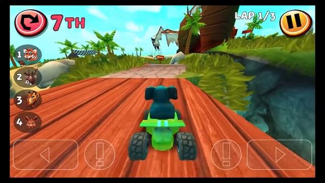 Safari Kart - New 3D Kart Racing Game For All Ages - Earth Cup Part 1 смотреть онлайн