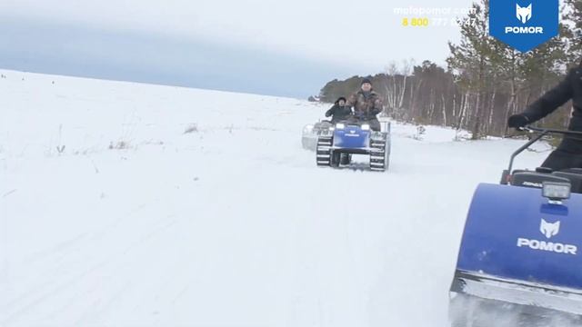 Прицепной модуль на базе саней с жестким креплением на раме | Мотобуксировщики POMOR смотреть онлайн