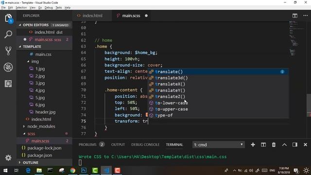 4 - ( Design Template HTML 5 - Sass ) Home Section смотреть онлайн