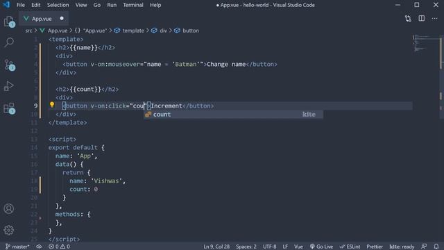 Vue JS 3 Tutorial - 17 - Event Handling (Part 1) смотреть онлайн