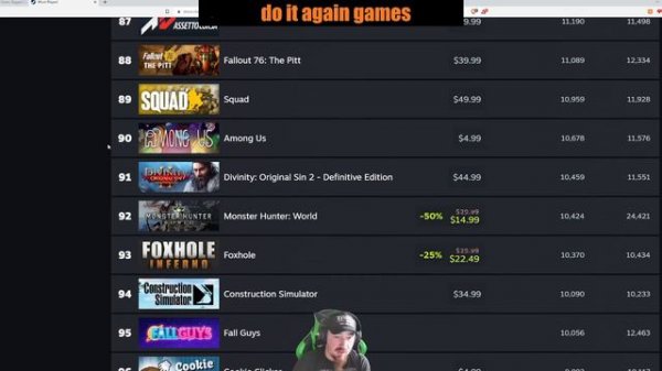 steam charts and October releases