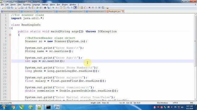 Java Introduction Part 6 Reading Data by Scanner Class in Java programming смотреть онлайн