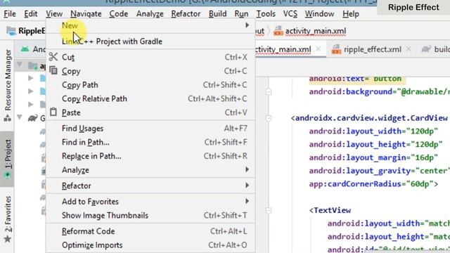 How to Implement Ripple Effect in Android Studio | RippleEffect | Android Coding смотреть онлайн