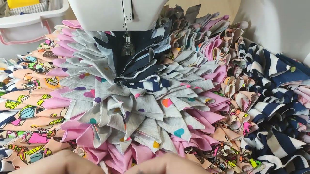 ⭐Только посмотрите⭐, какая красота у меня получается из лоскутков ткани! DIY door mat смотреть онлайн