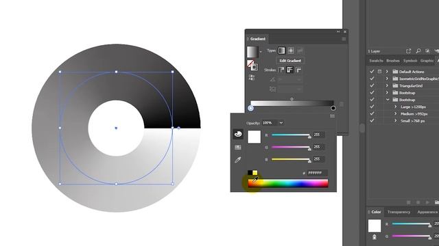 How to design an angular gradient in 3 min in Adobe Illustrator. Color wheel design tutorial смотреть онлайн