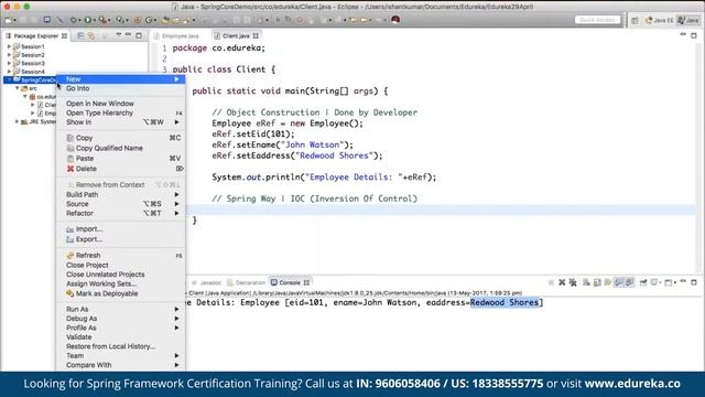 Spring Framework Tutorial | Spring Tutorial For Beginners | Edureka Rewind - 5 смотреть онлайн
