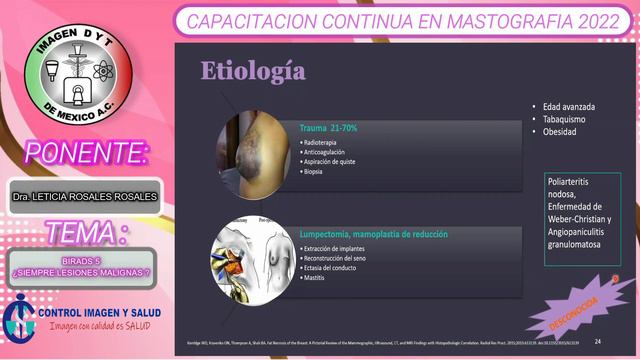 BIRADS 5 ¿SIEMPRE SON LESIONES MALIGNAS?. DRA. LETICIA ROSALES ROSALES. смотреть онлайн